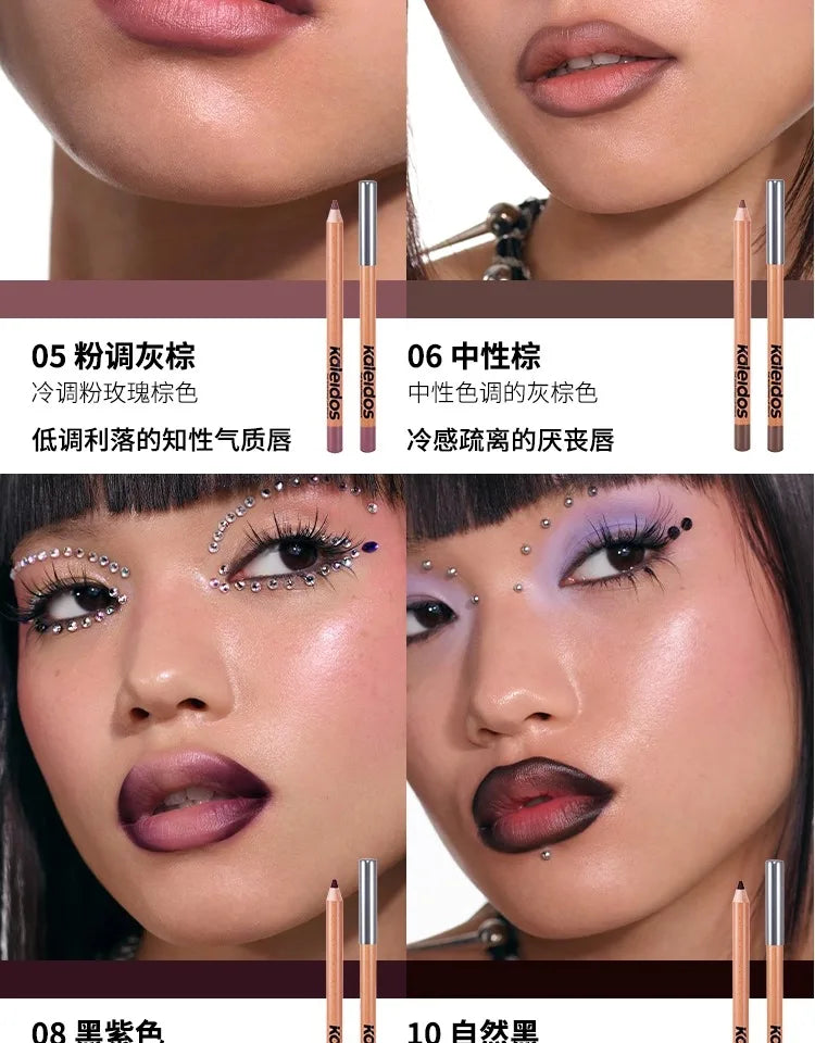 Kaleidos Lip Liner,Highly-Pigmented Pencil For Shaping & Sculpting Lips,Semi-Matte Finish,Vegan & Cruelty-Free