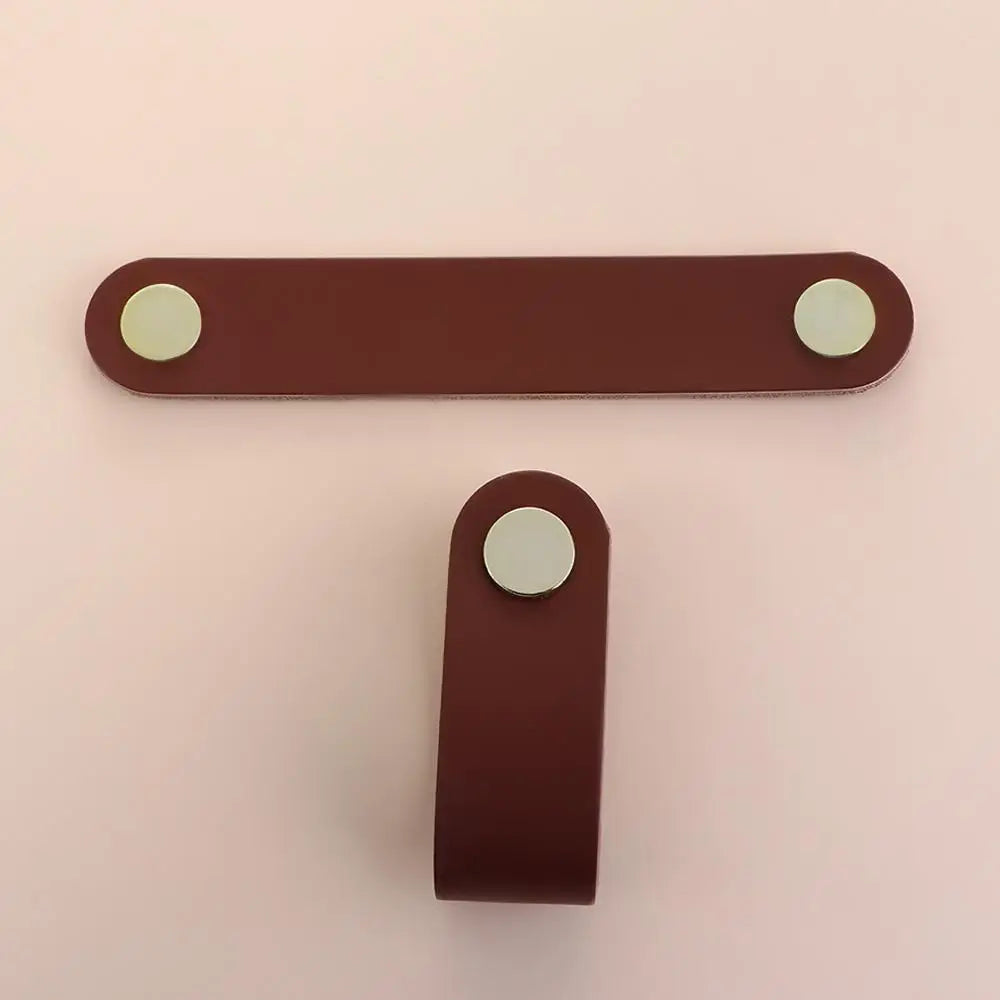 Children's Furniture Hardware Kitchen Wardrobe Cabinet Environmentally Drawer Handle Door Pulls Furniture Knobs Leather Handle