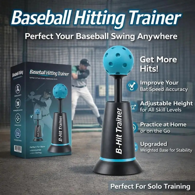 Baseball Batting Hitting Trainer Heavy Stable Base Solo Training Aid for Beginner Players Skill Practice Home Backyard Use