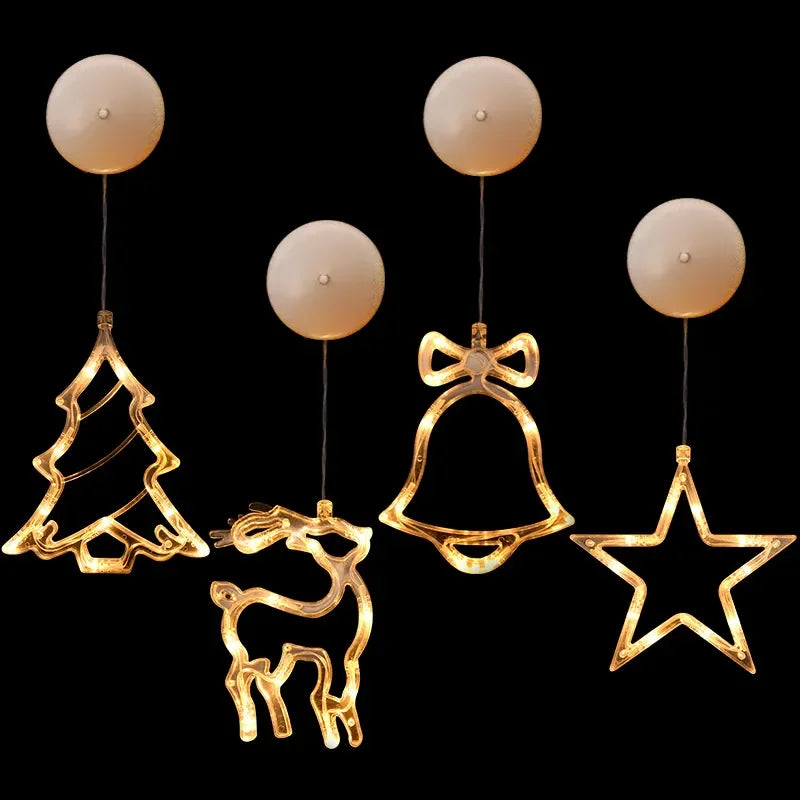 Christmas decoration lamps, hanging lights, suction cup lights, window decoration, interior decoration, New Year decoration