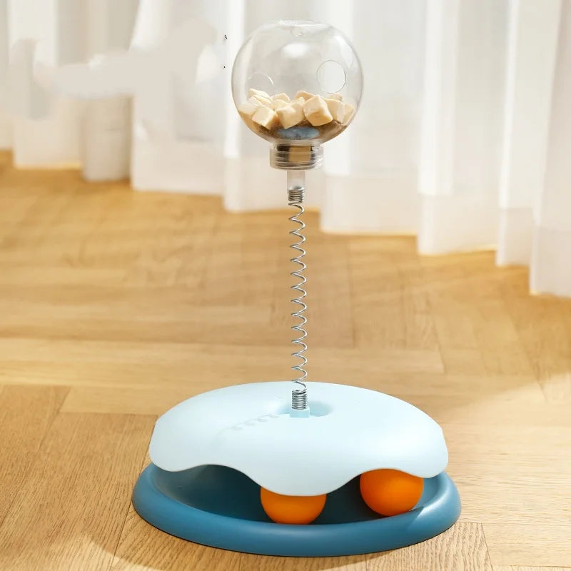 Pet Interactive Leakage Ball - Cat Turntable Toy - Food Dispenser for IQ Training for Dogs and Cats Pet Products Accessories