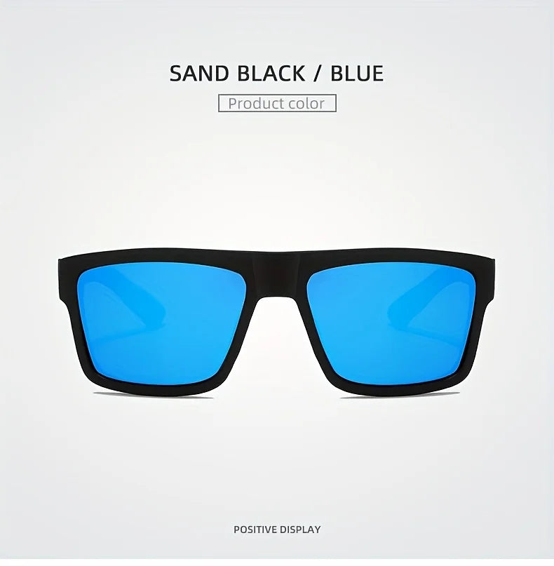 2025 Polarized Sports Glasses for Men, TAC Lens, PC Frame, Classic Square Design, Full Coverage, Fishing, Climbing, Outdoor