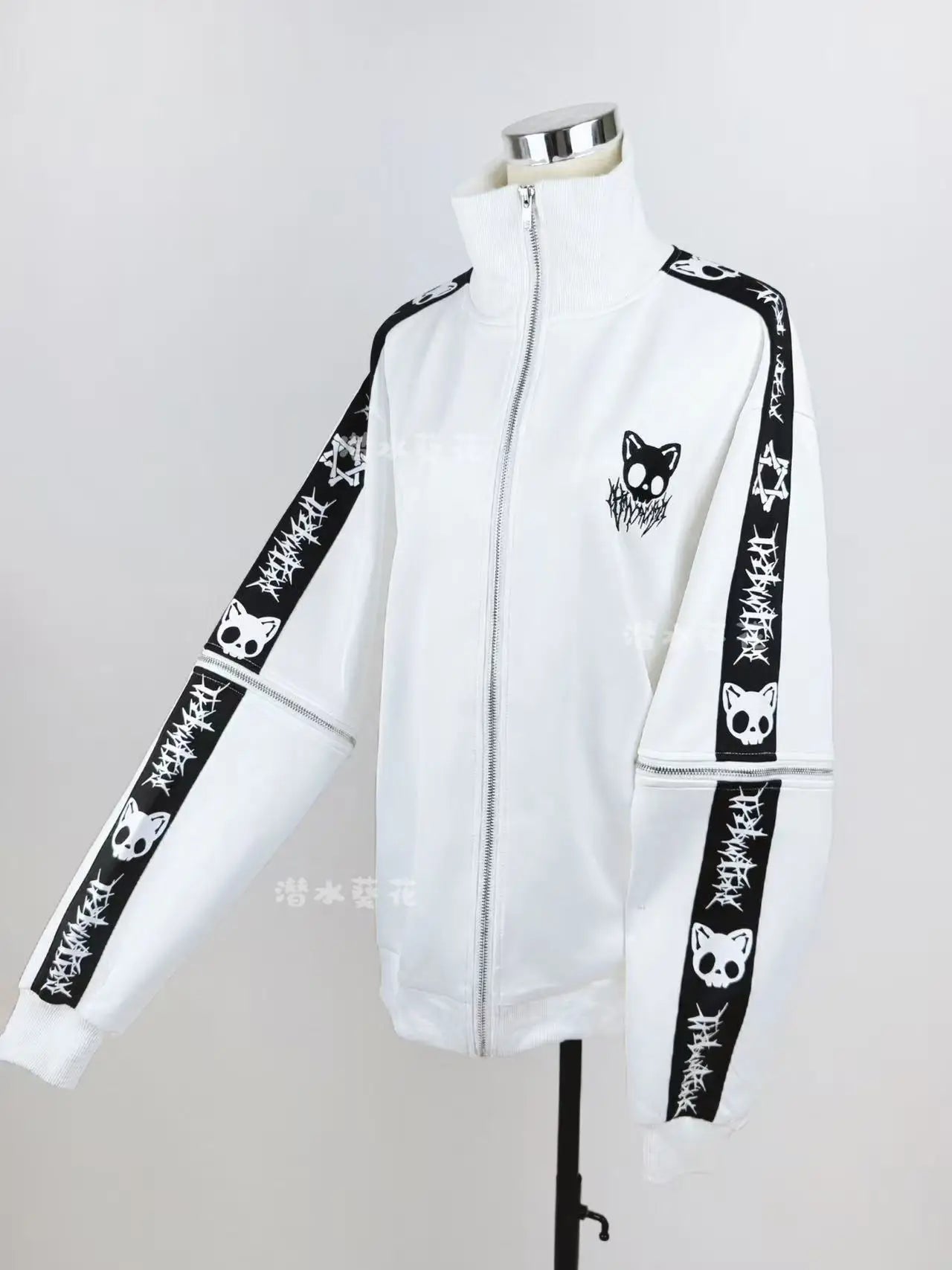 Japanese Style Halloween Gothic Clothes Anime Subculture Sweatshirt Coat Women Girls Punk College Style Black Hoodies Jacket