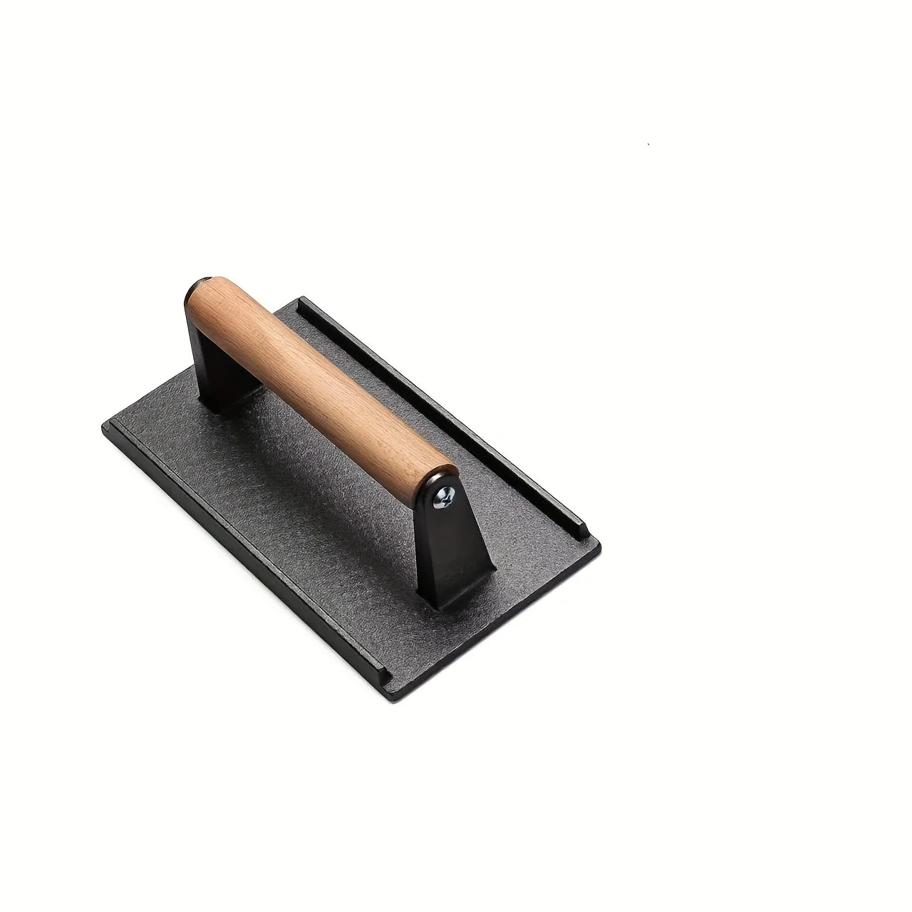 1 Iron Griddle Press, Round Cast Iron Griddle Press, Suitable for Flat Top Grills, Rectangular Hamburger Press, Steak Food Press