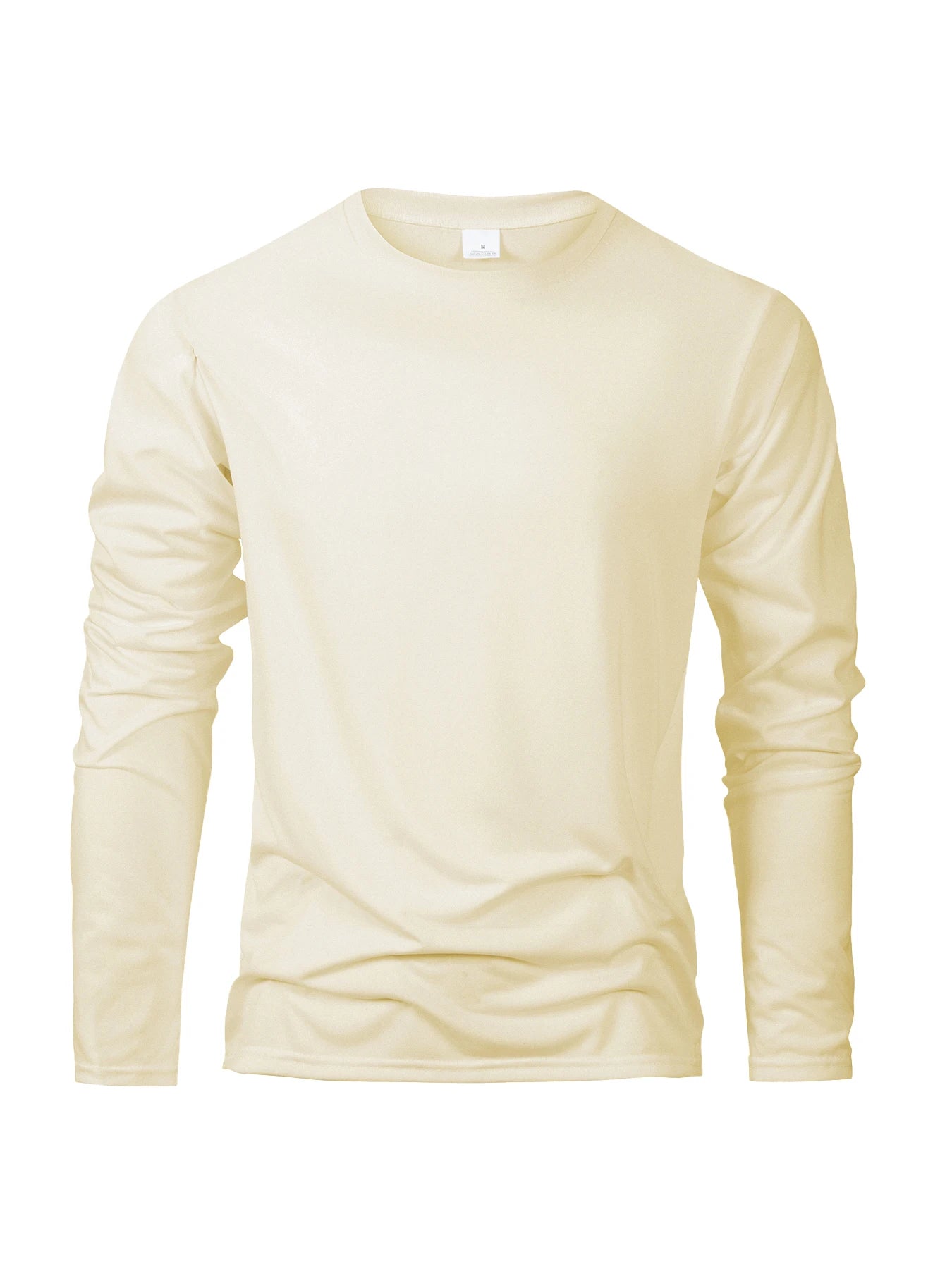 Spring Autumn Men‘s T-shirts Long Sleeve Casual Tops Solid Color High Quality Black T-Shirt Classic Men Clothing