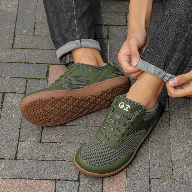 New Wide Toe Men Shoes Casual Versatile Soft Sole Wide Last Shoes Walking Sneakers Breathable Mesh Comfortable Barefoot Shoes