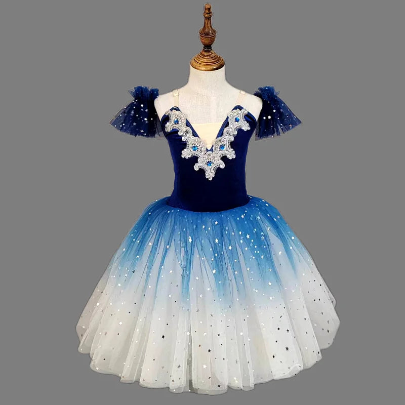 Children's ballet dress, girls' dance dress, ballet dancer costume, campus dance dress, stage performance group costume