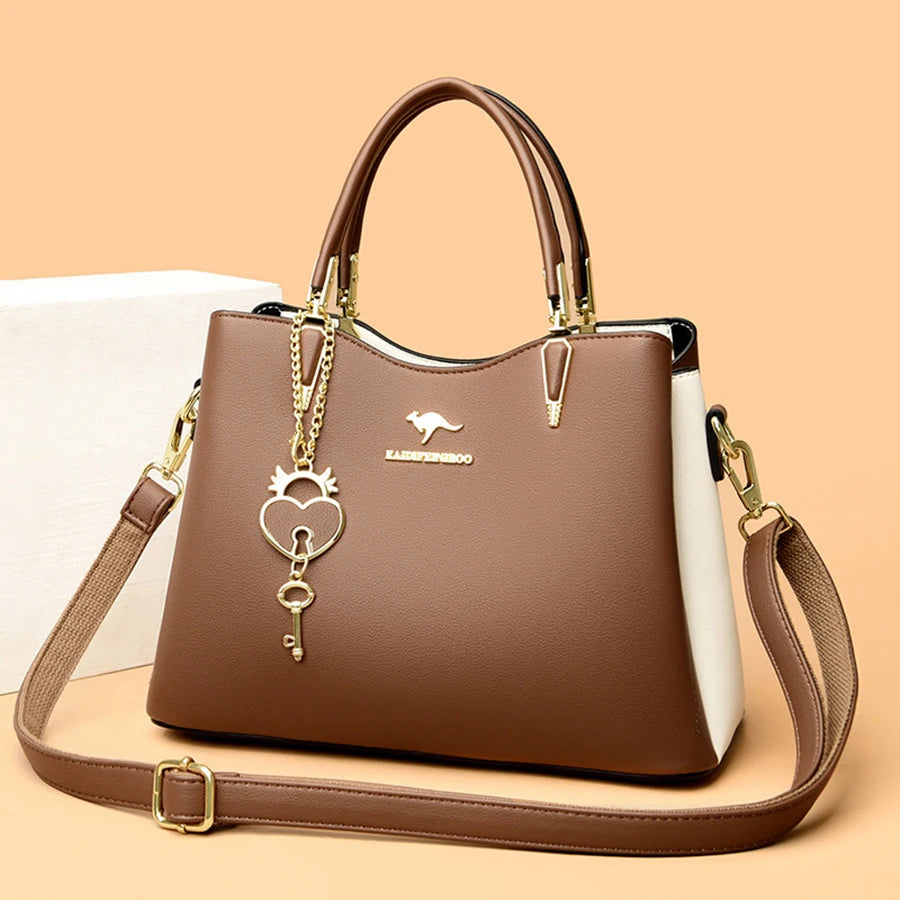 Ladies Quality Leather Shoulder Bags 2023 Luxury Handbags For Womens Designer Fashion Large Capacity Casual Tote Bag Sac A Main