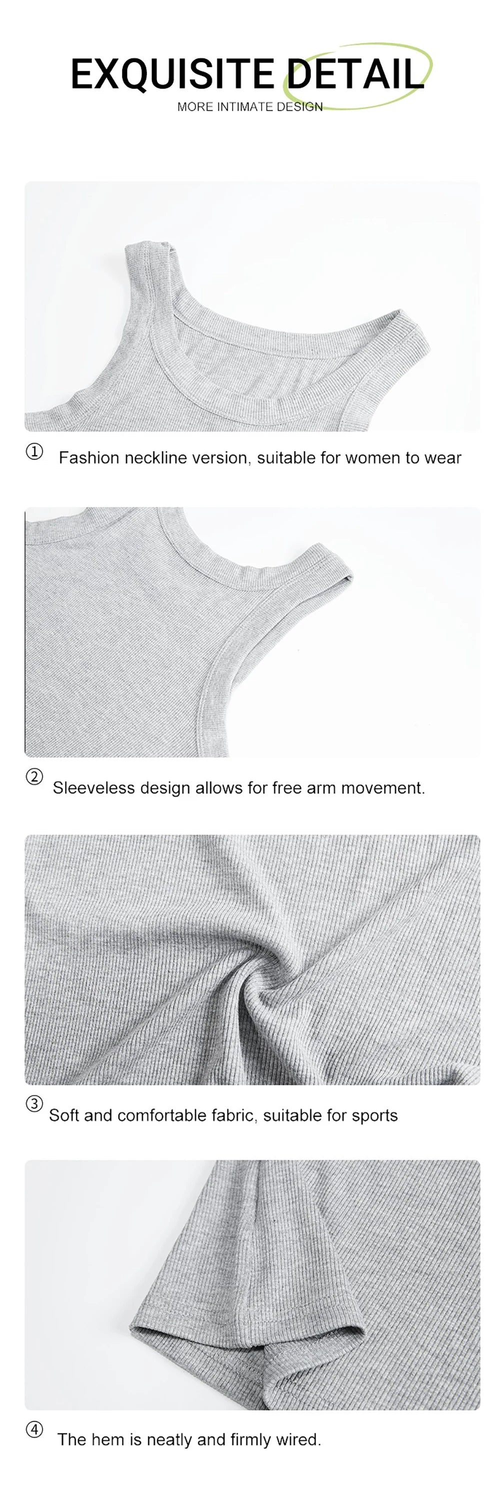 Custom Summer Womens Tank Tops DIY Logo/Letter Sleeveless Tight Ribbed Black Knit Vest Straps Casual Sporty Basic Clothing