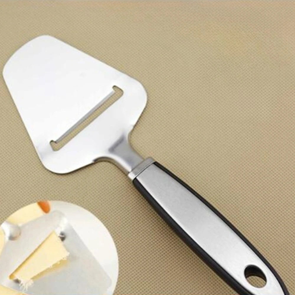 Stainless Steel Cheese Slicer Cake Shovel Butter Pizza Scraper Cheese Cutter Vegetable Durable and Sturdy Anti Slip Planer Blade