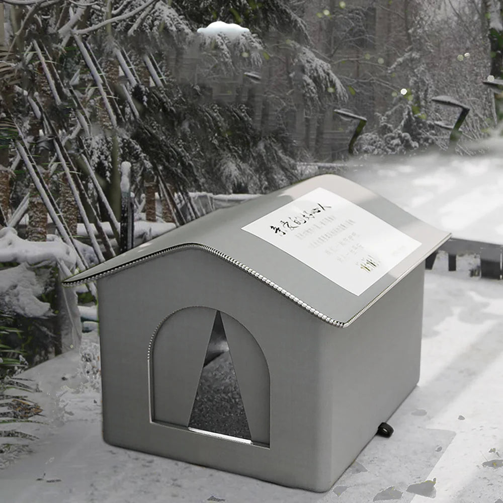 Fully Insulated Shelter for Stray and Feral Cats Cat House for Indoor and Outdoor Cats in Summer, Waterproof Winter warm cat bed