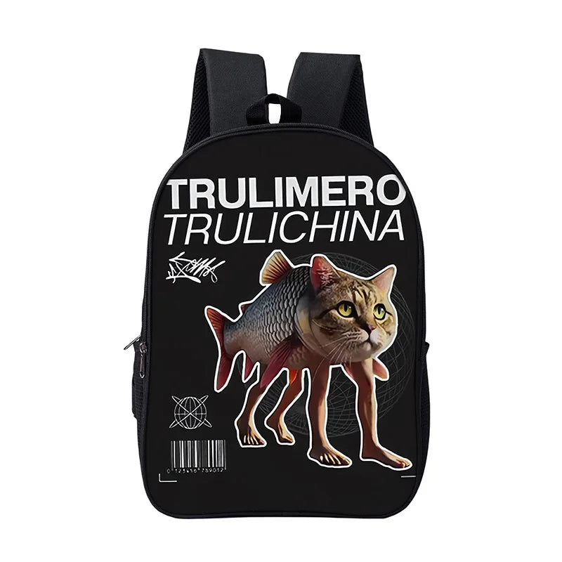 Cartoon Anime Game School Bag for Boy Girls Durable and Softback for Books Bag Italian Brainrot Children Backpack