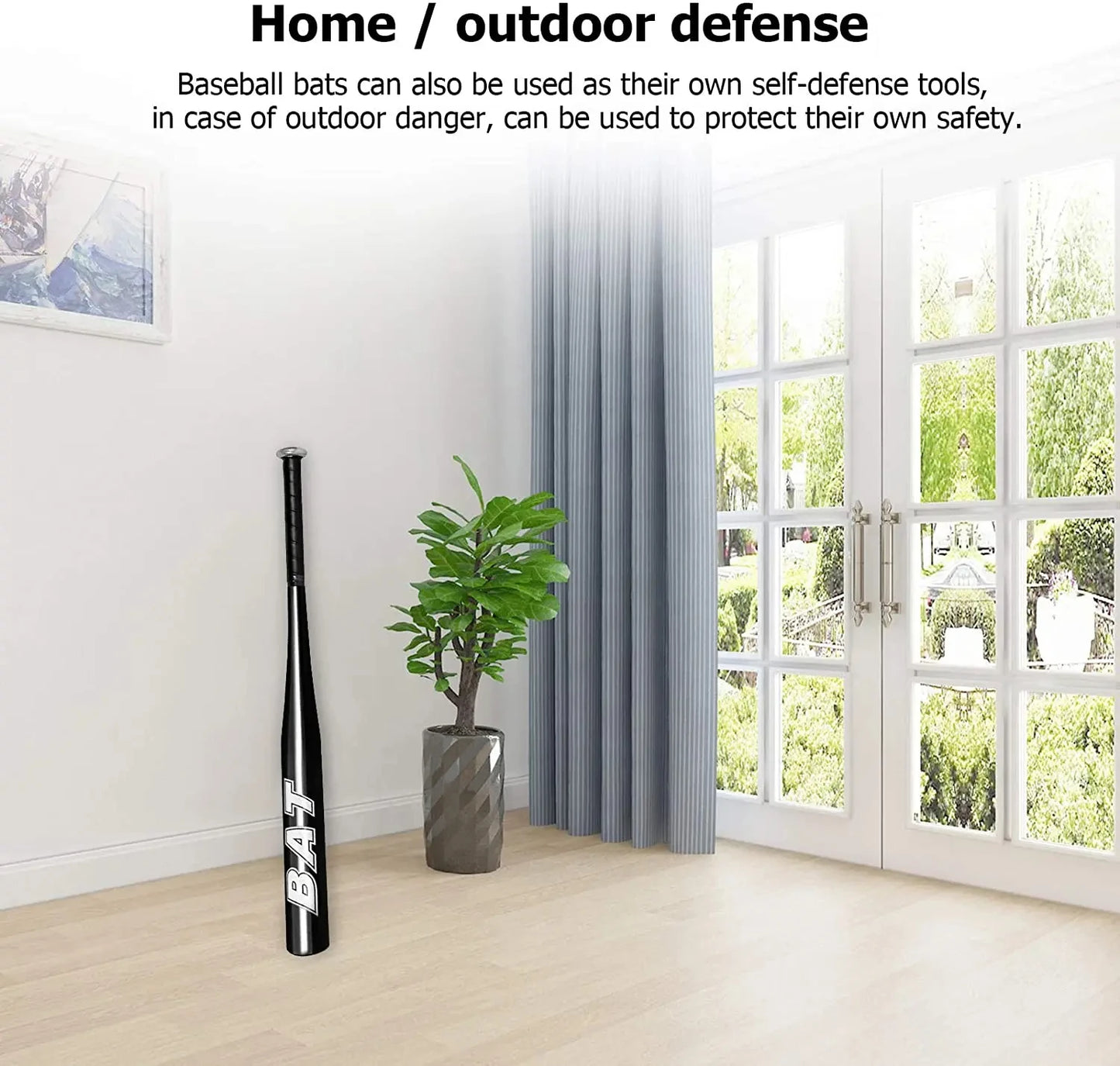 20 inch Aluminum Alloy Thickened Baseball Bat Set with Softball Gloves Four Pieces Outdoor Sports Equipment Home Self-Defense To