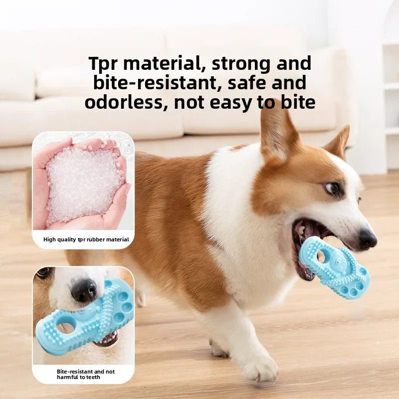 Pet Dog TPR Toy Bite-resistant Slippers Gnawing Teeth Cleaning Schnauzer Teddy Puppy Pet Products Dental Cleaning Slipper Toy
