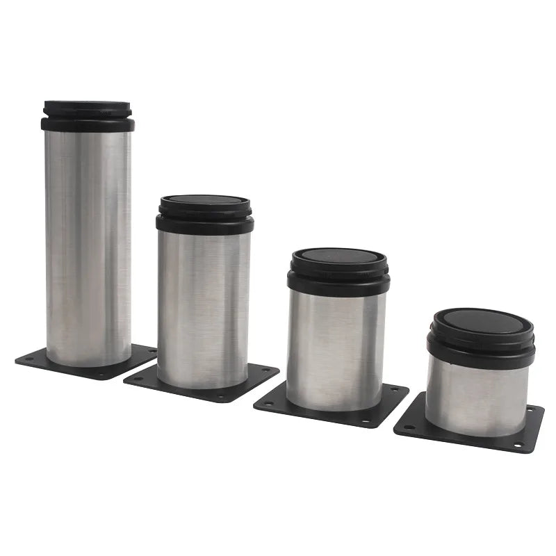 4Pcs 50mm-300mm Furniture Adjustable Cabinet Legs Stainless Steel Furniture Legs Cabinet Table Sofa Bed Feet Furniture Legs Feet