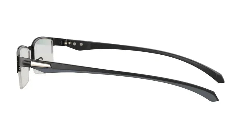 Progressive Multifocal Photochromic Reading Glasses Anti-blue Light Far Sight Glasses Men Half Frame Business Presbyopia Glasses