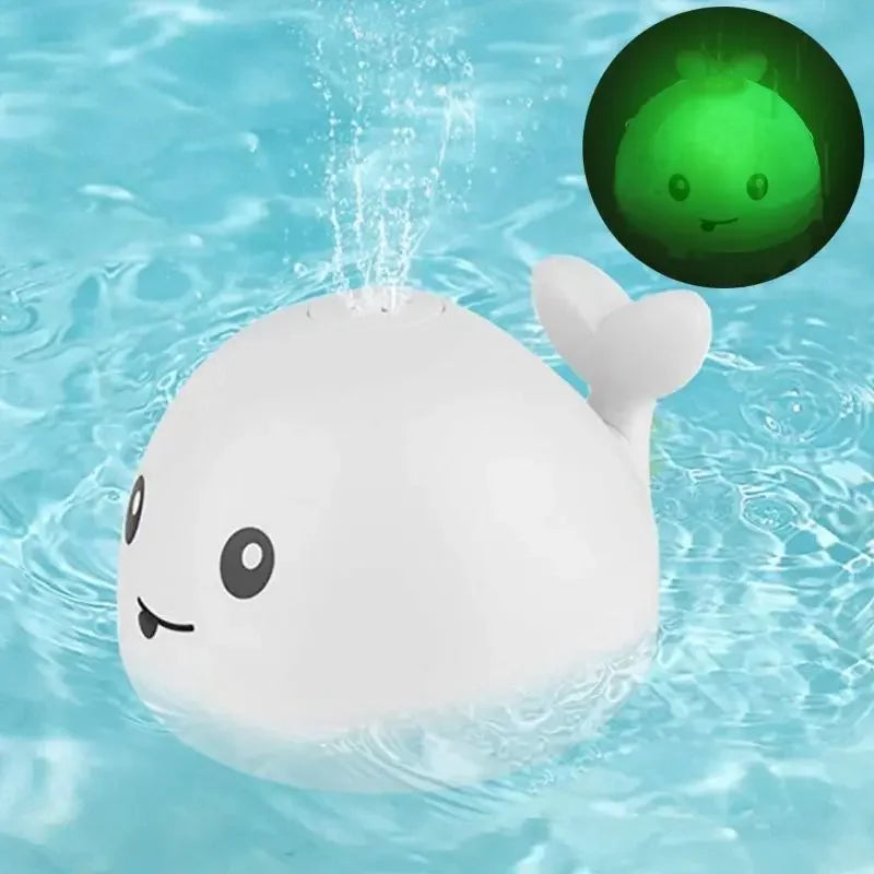 Waterproof Baby Bath Toys Whale Automatic Bathroom Toy Sprinkler Glowing LED Light toy,kids Infant Swim Pool Bathroom Toys Gifts