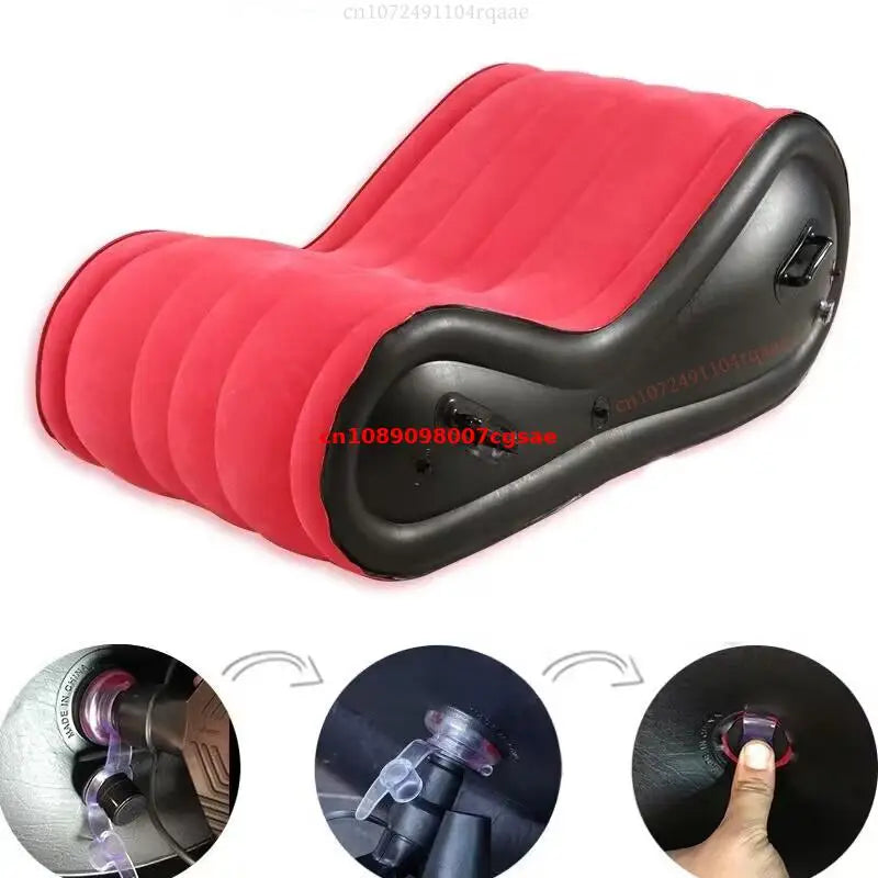 Modern Large Folding Sofa Bed With Arm - Inflatable Travel Sofa For Beach Camping Outdoor Garden, Hotel/Home Furniture, Portable