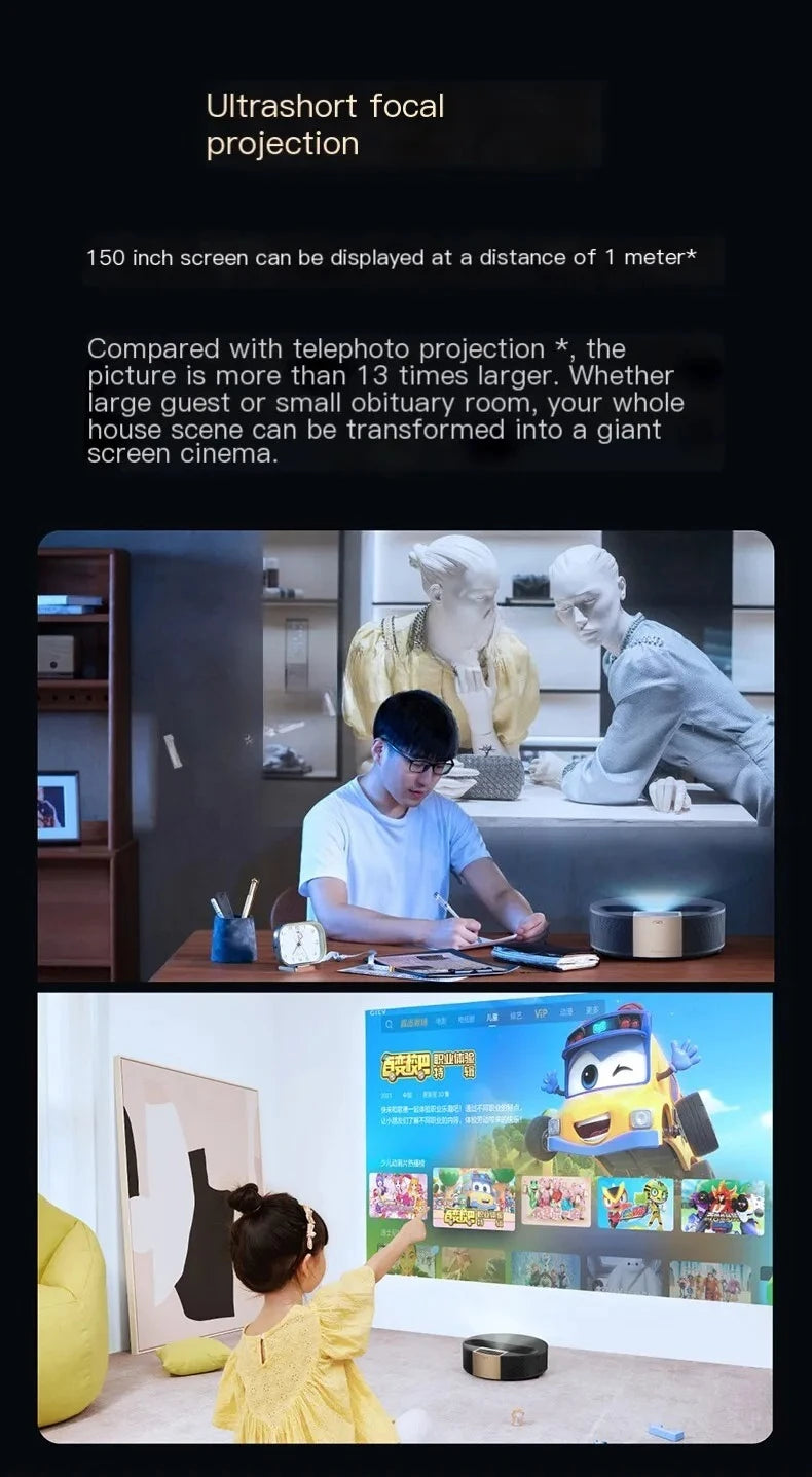 Formovie Fengmi U5000 Laser Projector 1700ANSI Lumen Full HD MEMC HDR10 Home Theater Ultra Short Throw Projection TV Beamer