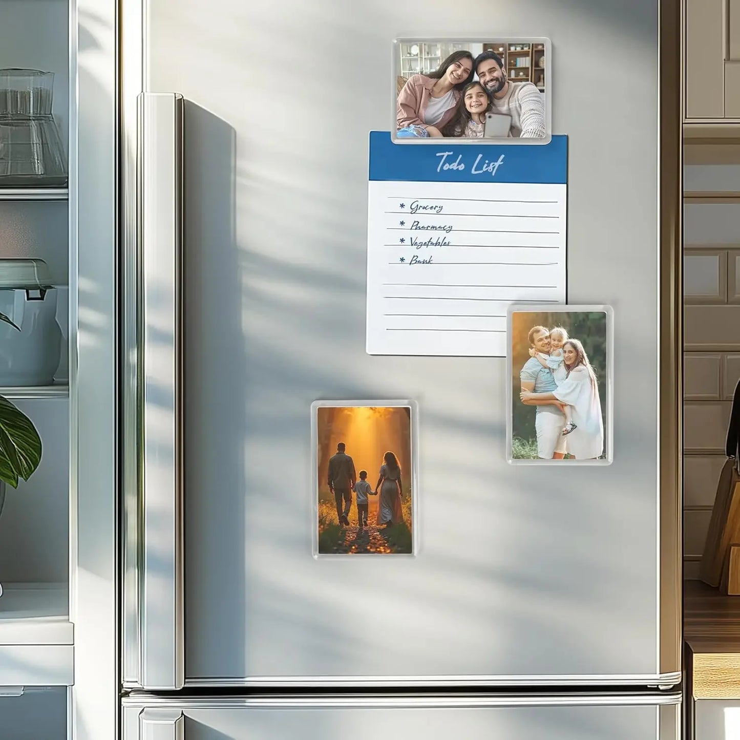 12/20/40pcs Pack Magnetic Photo Frames Suitable for Refrigerator-Mini Magnetic Picture Frames with Hold,Blank Plastic Frames