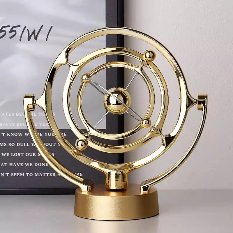 Electronic Perpetual Motion Desk Toy Home Decoration, Earth Perpetual Motion Desktop Model Rotating Magnetic Wobbler Astrometer
