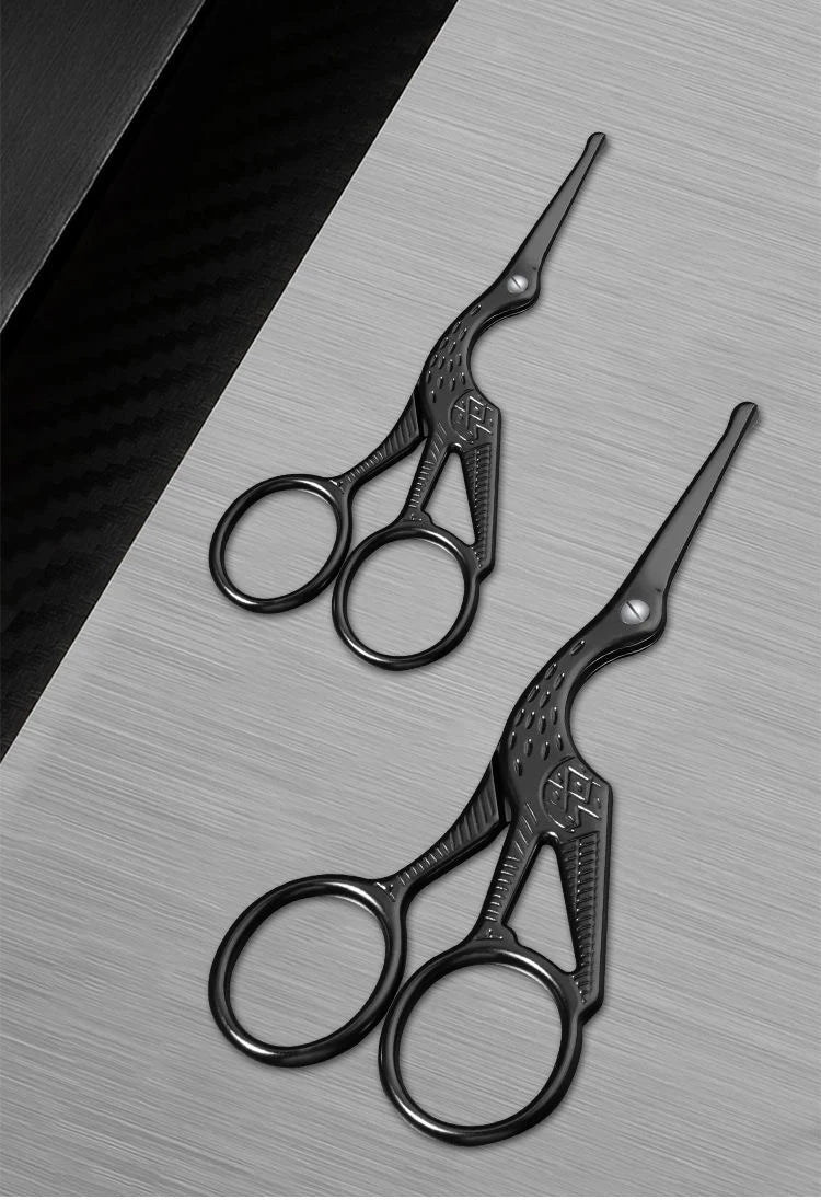 Hair Scissors Professional Beauty Scissors Facial Stainless Steel Mustache Nose Hair Beard Eyebrows Eyelashes Trimming Clippers