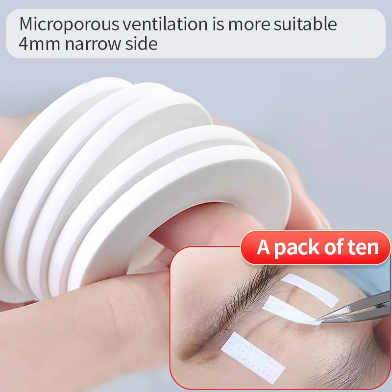 10/20PCS 4mm Eyelash Extension Tape Eyelashes Perming Narrow Adhesive Tape Lash Lifting Micropore Tapes Makeup Tool Wholesale