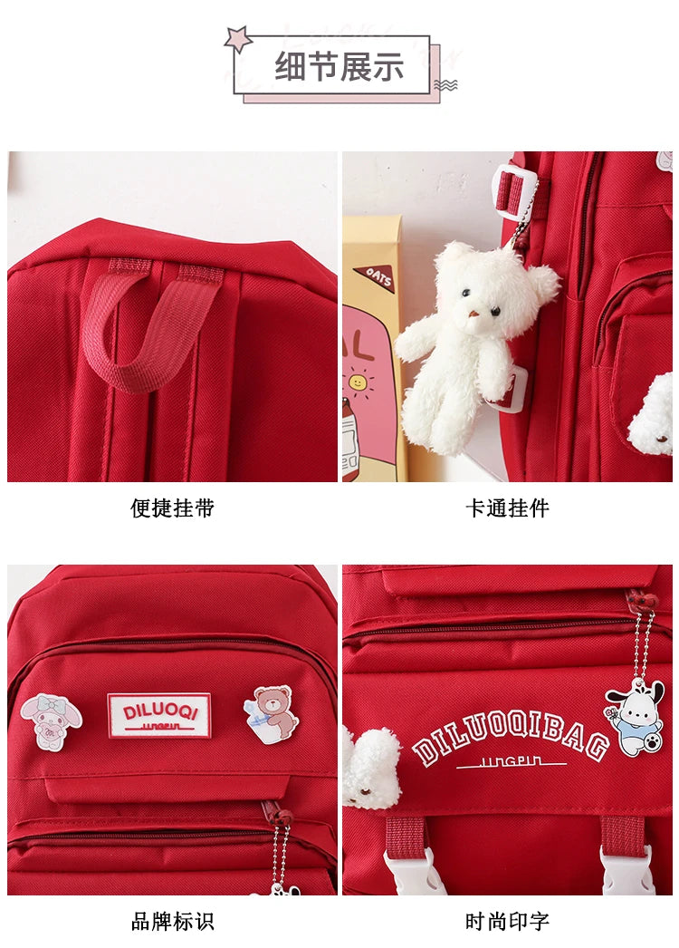 Backpacks Tuition Bag Pencil Case Crossbody Bag High Capacity School Bags 2024 Hot Sale for Girls and Boys Mochilas Escolares