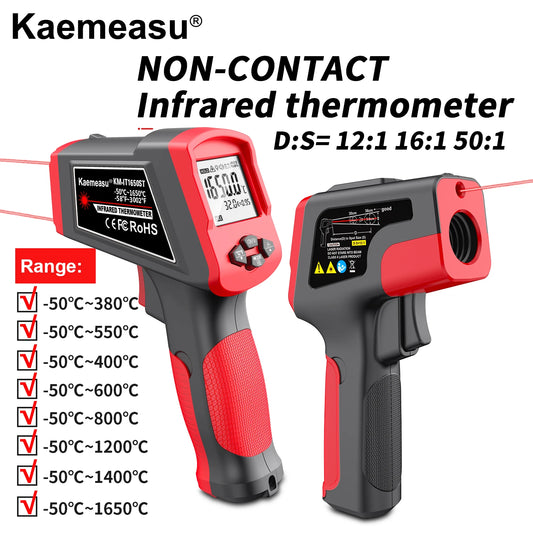 Infrared Thermometer Gun Home & Industrial Non-Contact Digital Laser Thermometer for Engine Kitchen BBQ Pizza Oil Cooking Meat