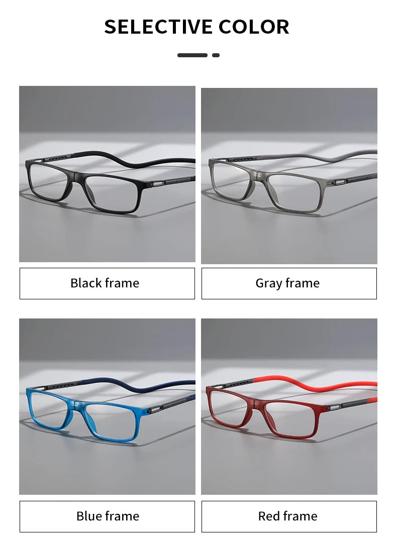 The new neck-hugging reading glasses are convenient to carry and are high-definition and comfortable for daily reading