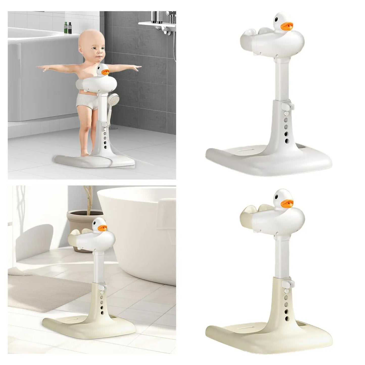 Baby Standing Bath Adjustable Anti Slip Baby Bath Support For Newborn 0-6 Months Infant Children'S Bathing Rack Home