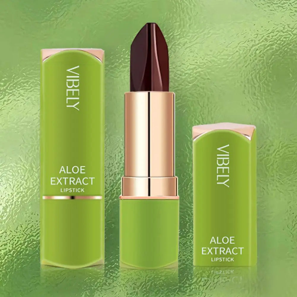 Aloe Vera Lip Balm Stick 3 Color Long Lasting Nourishing Lipstick, Temperature Changing Color Lip Gloss for Daily Makeup