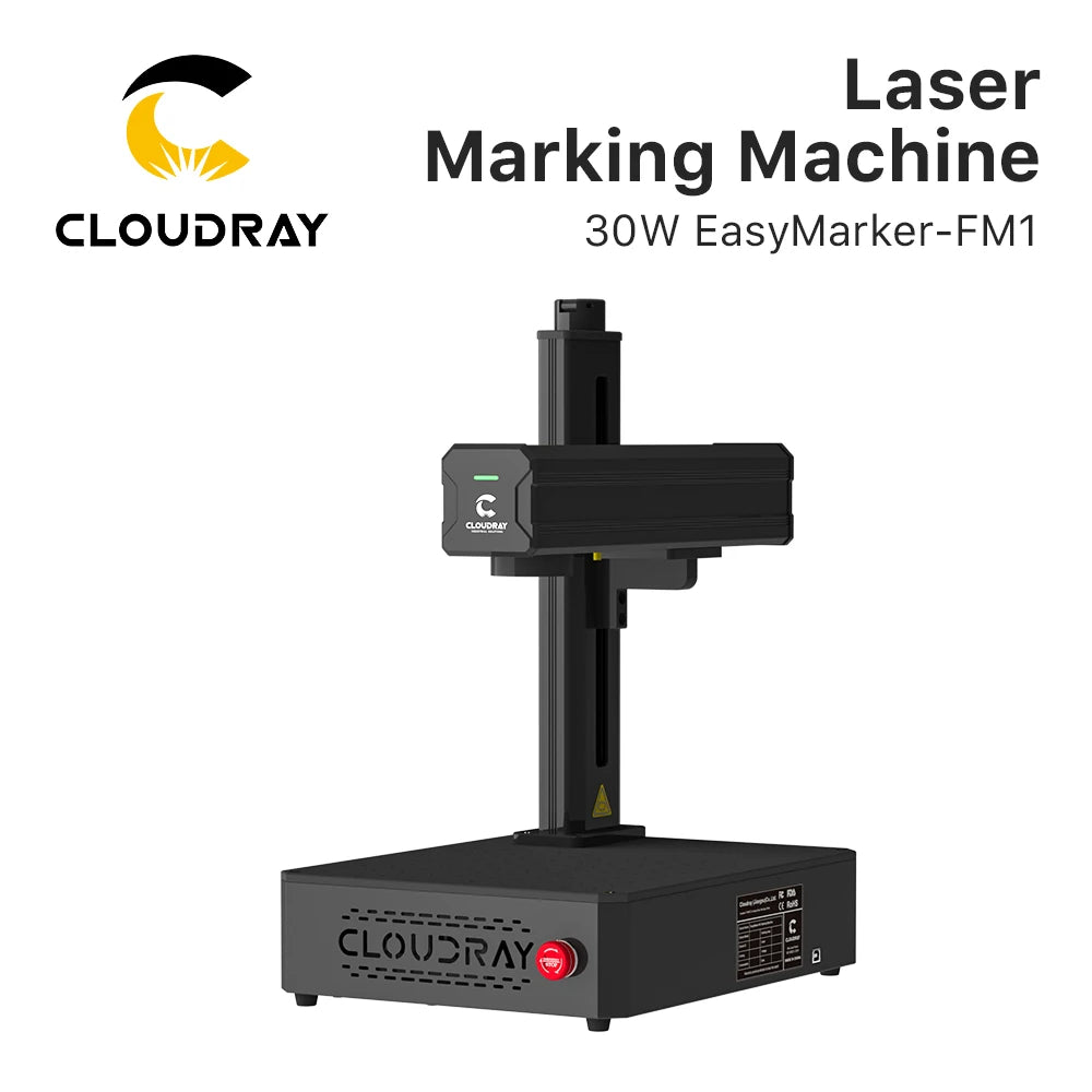 Cloudray 30W 50W Portable Fiber Laser Marking Machine Easymarker-FM1 110*110mm DIY Marking Gift Metal Jewelry Gold Engraving