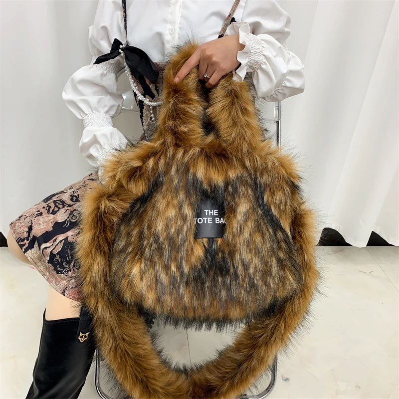 Large The Tote Bags for Women Winter Fashion New Shoulder Messenger Bag Female Designer Brand Sling Cross Handbags High Quality