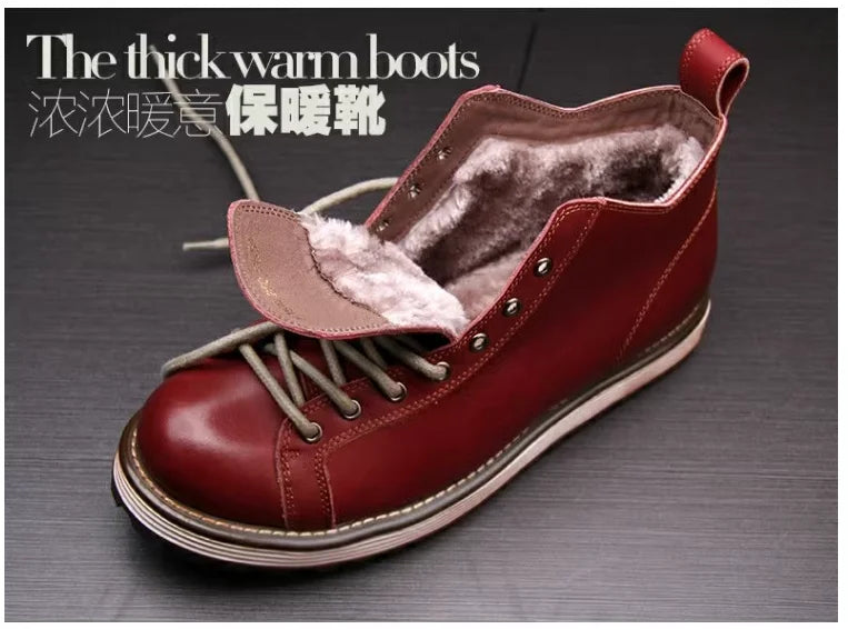 Genuine Leather Shoes Outdoor Trekking Riding Combat Fitness Top Layer Cowhide Round Head Walking Boots Tooling Working Camping