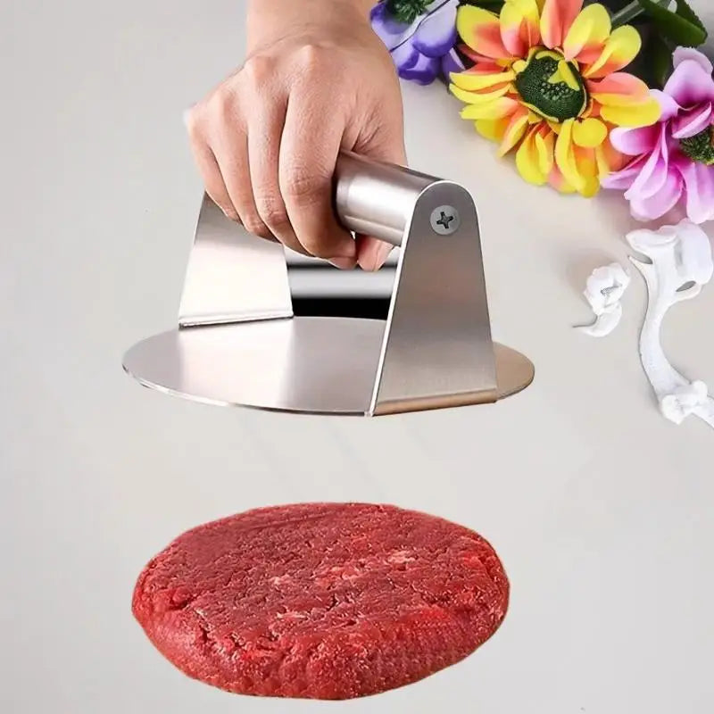 Stainless Steel Smash Burger Press Hamburger Patties Meat Masher Circular Meat Press Mold For Deli Meats Kitchen Accessories