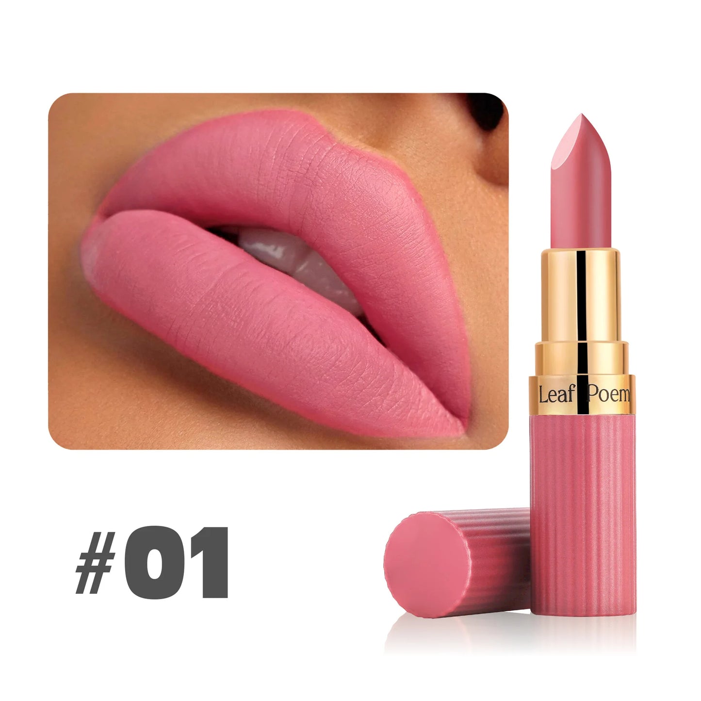 6-Color Matte Lipstick Waterproof Long-lasting Moisturizing Velvet Matte Lipstick High Pigment Lips Cosmetics Pink Lip Stick