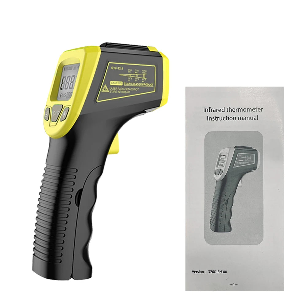 LCD Industrial Electronic Thermometer NonContact -50~600°C Digital Laser Temperature Meter Gun Laser Point Infrared Thermometer