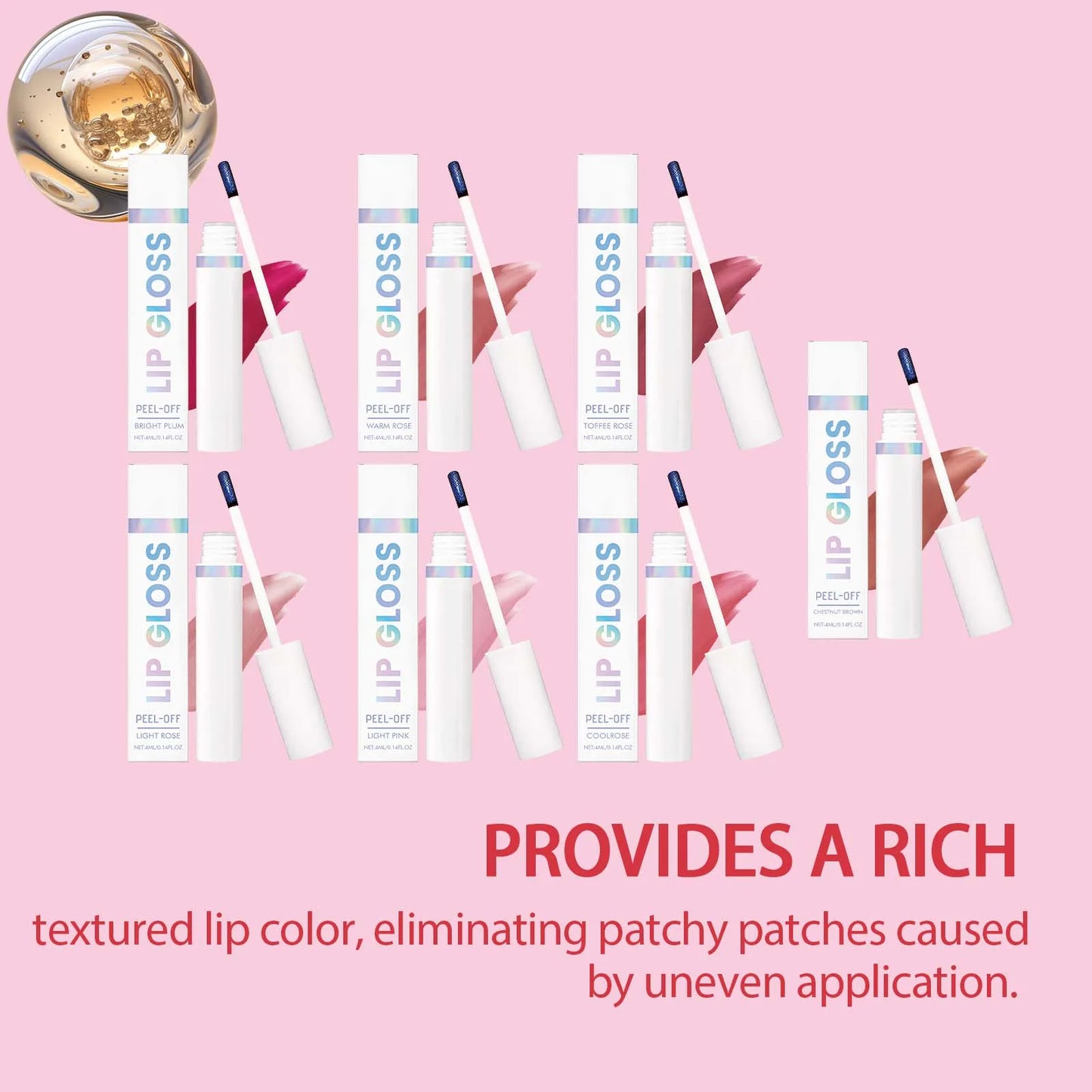 Tear off Lip Gloss Waterproof Long Lasting Peel off Liquid Lipstick Easy to Color Nourishing Lip Reduce Dryness Cosmetics