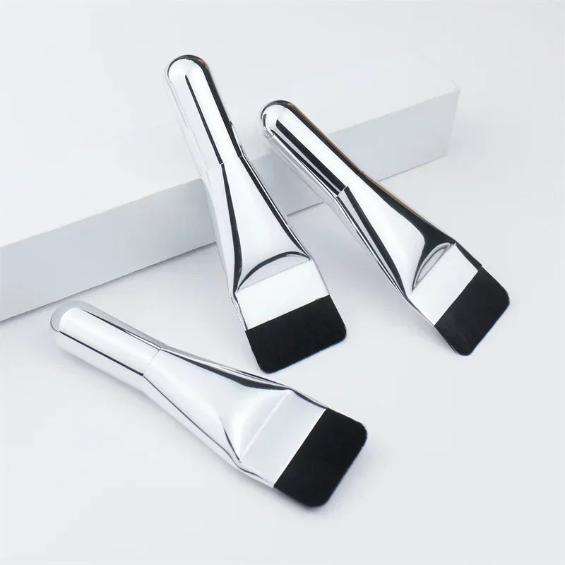 2pcs Ultra Thin Foundation Brush Update Soft Hair Face Flat Contour Brush BB Cream Blender Mixed Foundation Cream Makeup Brush