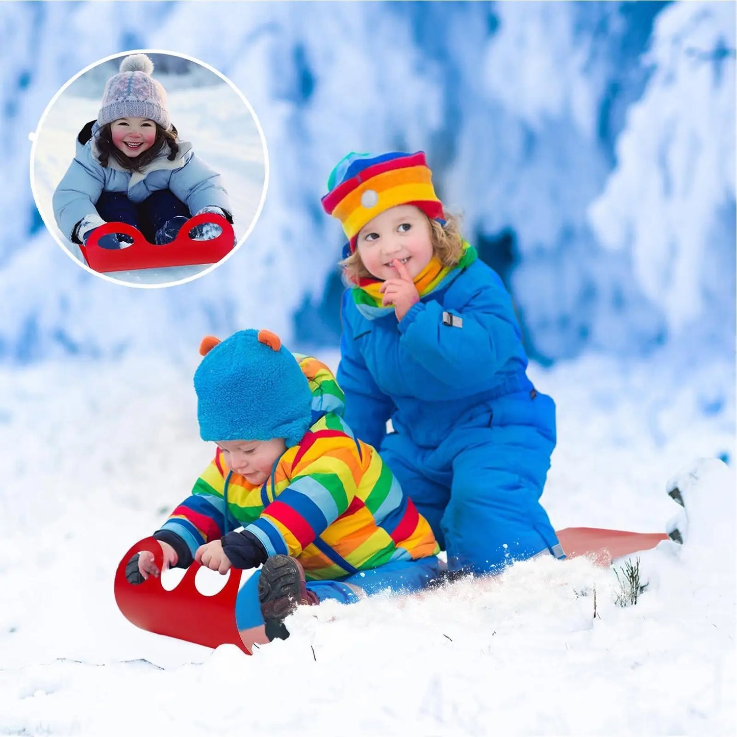 Roll Up Sled For Kids High Speed Snow Sled Lightweight For Beach Grass Sand Sliding Portable Winter Snow Sled Outdoor Activities