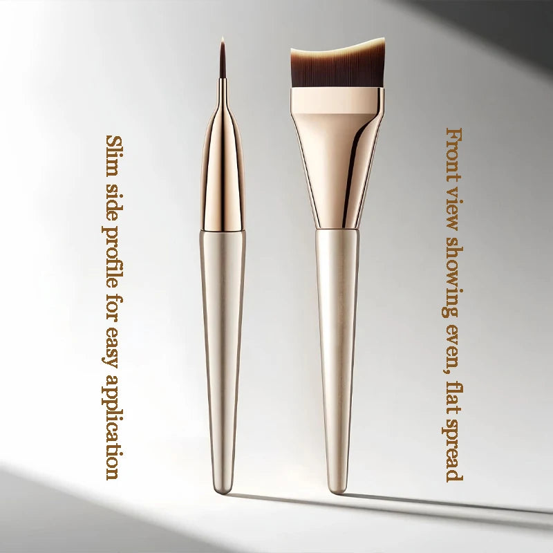 Curved Ultra Thin Foundation Brush Blade Fine Angle Flat Concealer BB Cream Brush Under The Eyes Place Precise Detail Brush