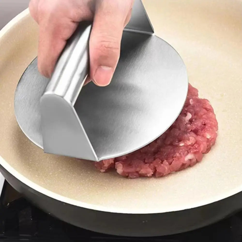 Circular Square Hamburger Meat Press Stainless Steel Squeezer Beef Grill Press Mould Square with Handle Press Patty Maker Mold