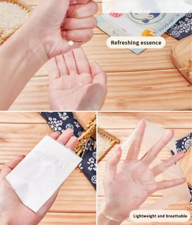 5pcsSkin Care Moisturize Facial Mask Rice Raw Pulp Essence Shrink Pores Oil-Control Anti-Aging Whiten Korean Cosmetics Face Care
