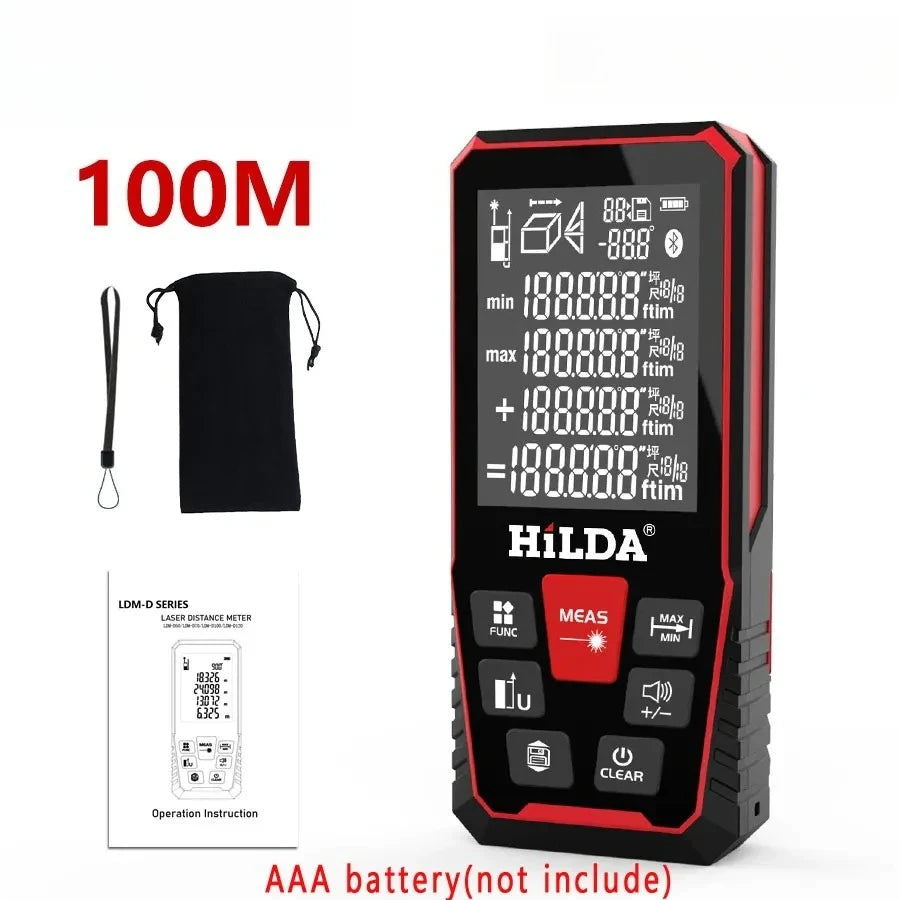 Laser Distance 50M/100M/120M Rangefinder Profesional Meter Laser Range Finder Ruler Test Tool