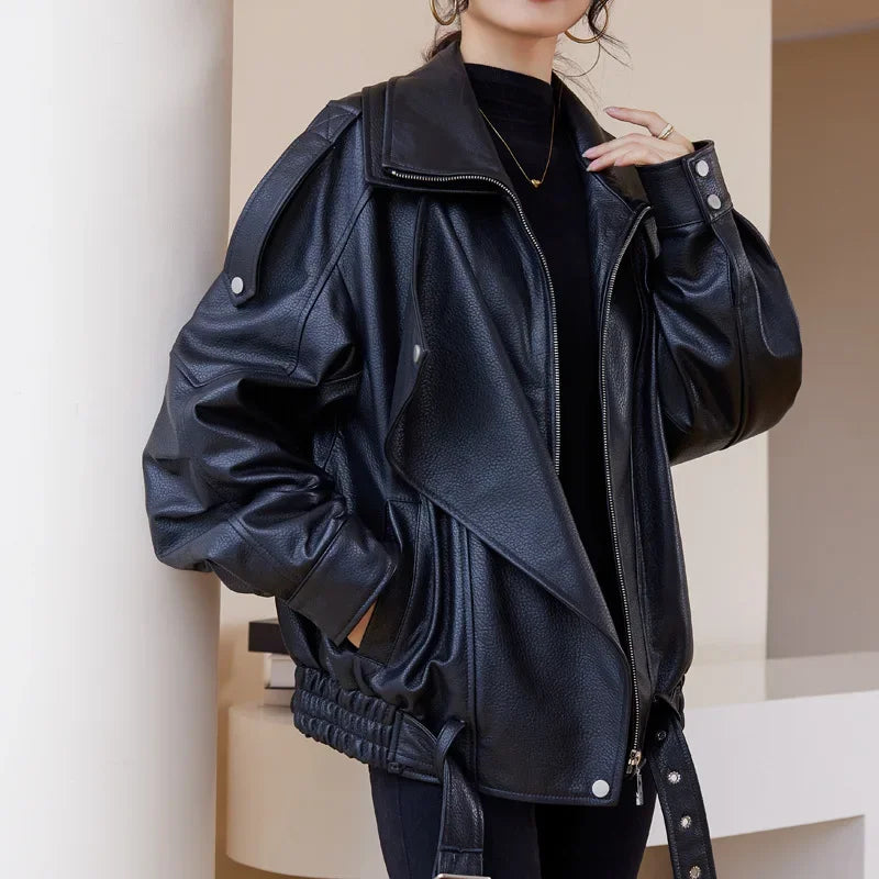 100% Sheepskin Real Leather Jacket Women Winter Clothes Cropped Motorcycle Jackets High Quality Outerwears 2024 дубленка женская