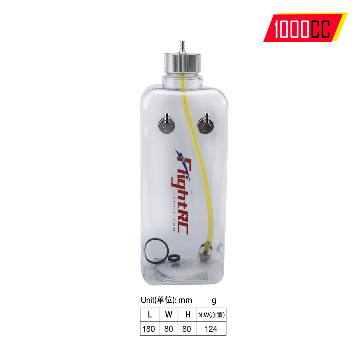 RC Fuel Tank Transparent Plastic Bottle 260/360/500/700/1000/1500 ML/CC CNC Aluminum Alloy for Gas and Nitro Airplane Model