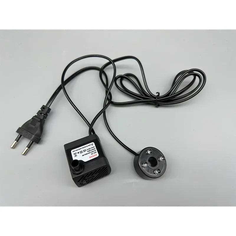 Submersible Pump 220V 3W Maximum Flow 180L/H Four LED Lights Aquarium Fish Tank Pond Luminous Fountain Water Pump EU Plug