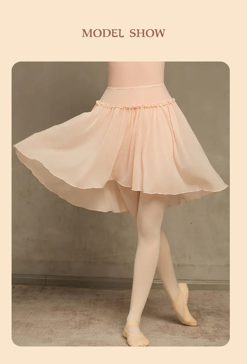 Ballet dress, adult female dance practice suit, chiffon skirt, dance performance gauze dress, gymnastics suit with skirt