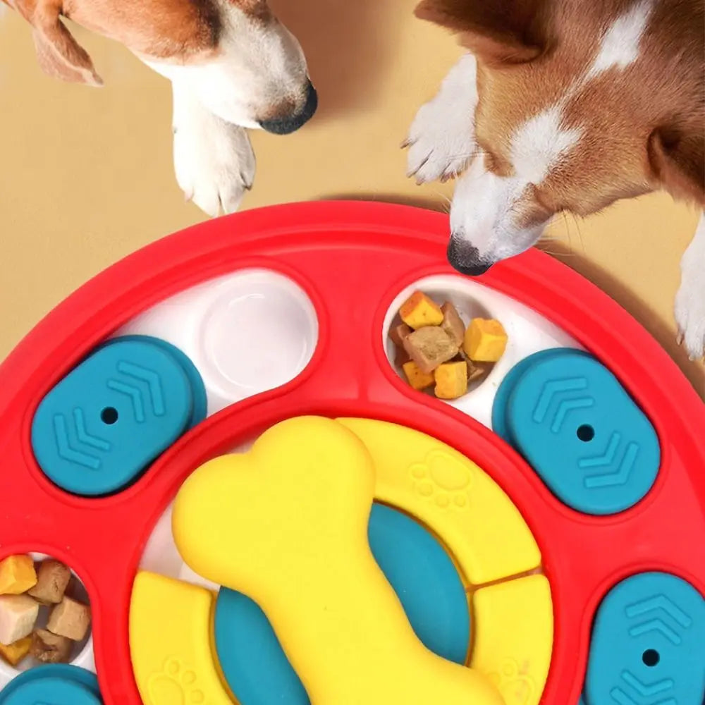 Training Toy Rotating Pet Feeding Toy Interactive Durable Dog Turntable Pet Puzzle Toy Pet Food Dispenser